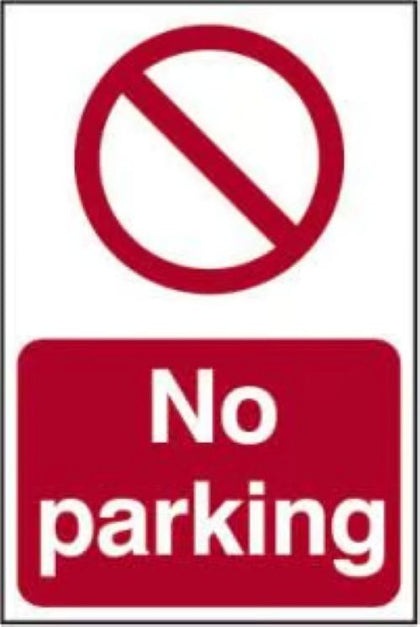 No Parking Sign PVC Peel and Stick 200mm x 300mm