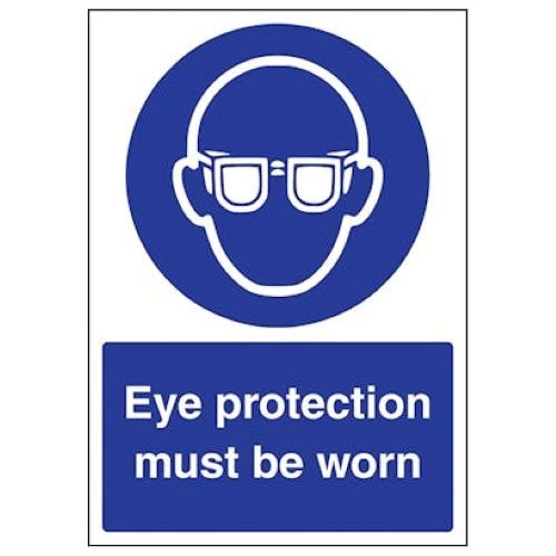 Eye Protection must be worn Sign Sticker - 200mmx300mm