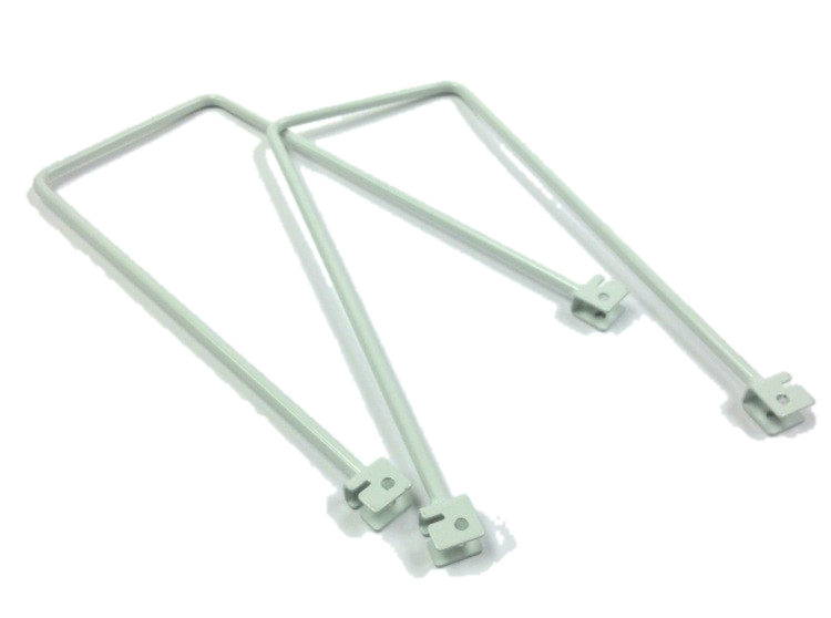 Twin Slot Shelving Flexible Book End White 200mm Bookend Pair