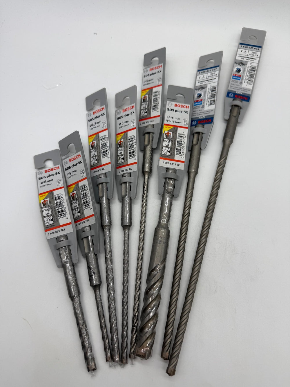 Bosch Professional SDS Plus 5X Drill Bit 5mm 6.5mm 7mm 8mm 15mm