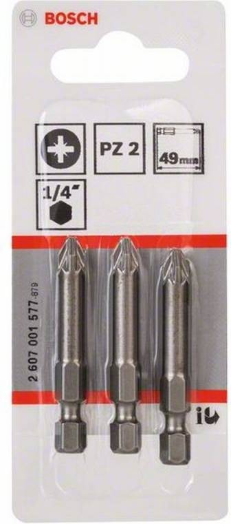 Extra-hard screwdriver bit PZ 2, 49 mm Bosch 2607001577