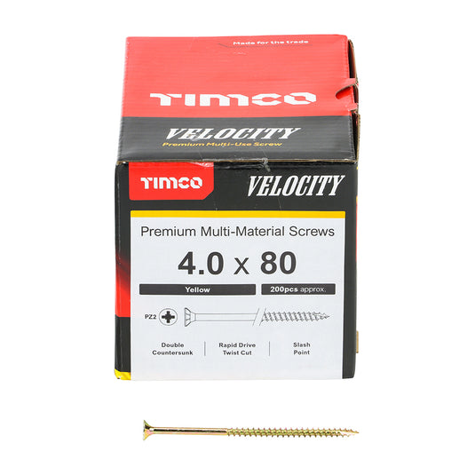 Velocity Premium Woodscrew 4mm