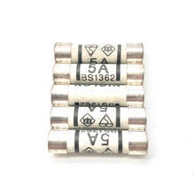 pack of 5 5 amp fuse for plugs ceramic fuses 25mm