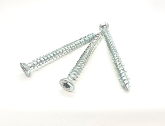 silver 120mm concrete screws with torx security drive
