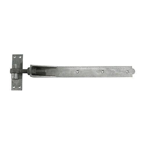 Hook & Band Plate Hinge Pair - Adjustable Galvanised