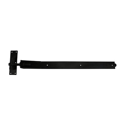 Hook & Band Plate Hinge Pair - Adjustable Black