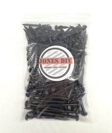 black panhead large woodscrew set various sizes with jones diy logo