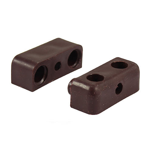 Brown knock down blocks for 90 degree furniture joints