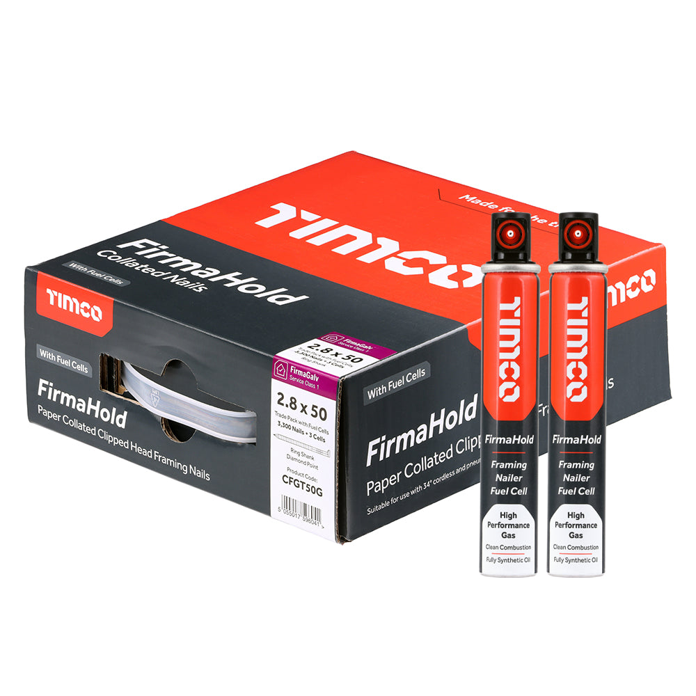 timco firmahold collated framing nails with fuel cells 50mm