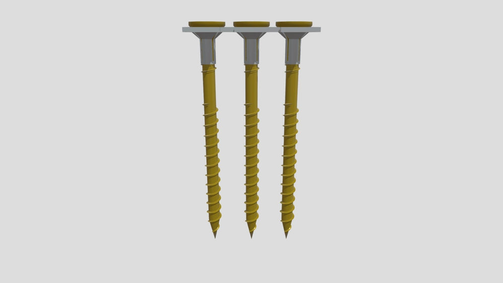 Collated flooring screws 4.2 x 55mm yellow zinc