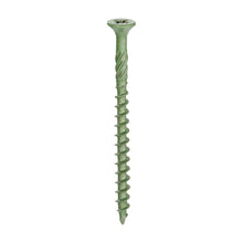 Single professional green coated deck screw for decking, fencing and woodwork outdoors 4.5mm x 60mm