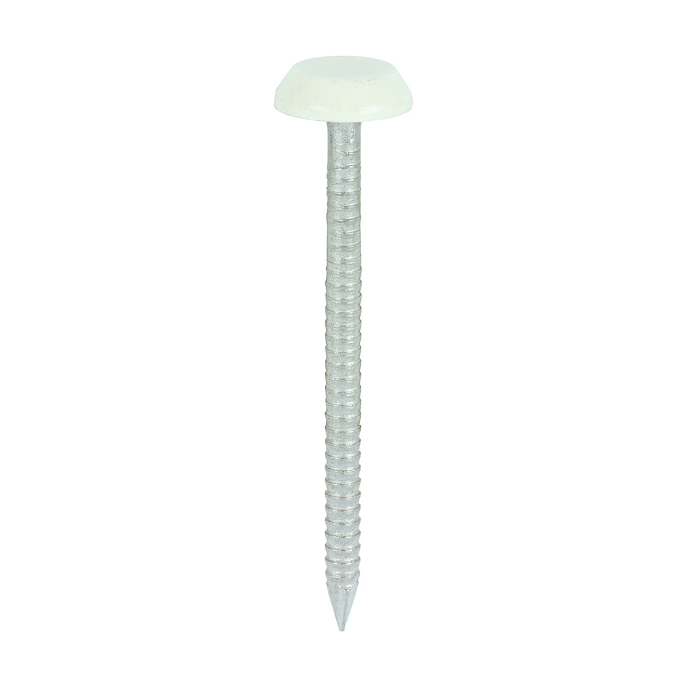 50mm Cream uPVC Poly Top Nails Stainless Steel