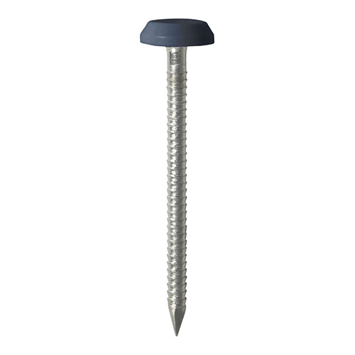 65mm Grey uPVC Poly Top Nails Stainless Steel