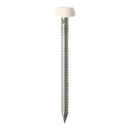 25mm White uPVC Poly Top Nail stainless steel
