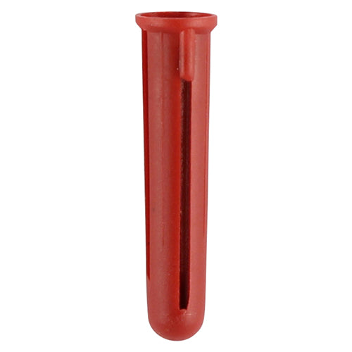 Red Plastic Wall Plugs - pk of 100