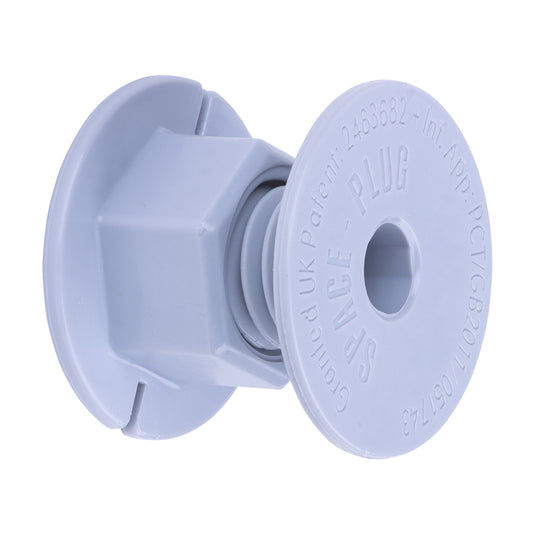 Adjustable Space-Plug fixing used to secure cabinets to walls