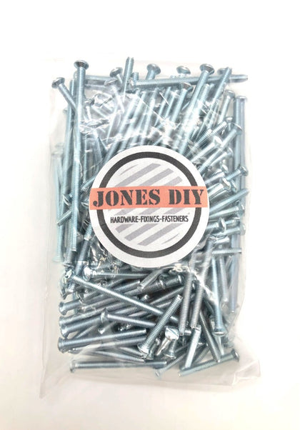 silver m3.5 electrical socket screw assortment pack includes short 25mm socket screws, 35mm, 40mm, 50mm and extra long 75mm switch screws