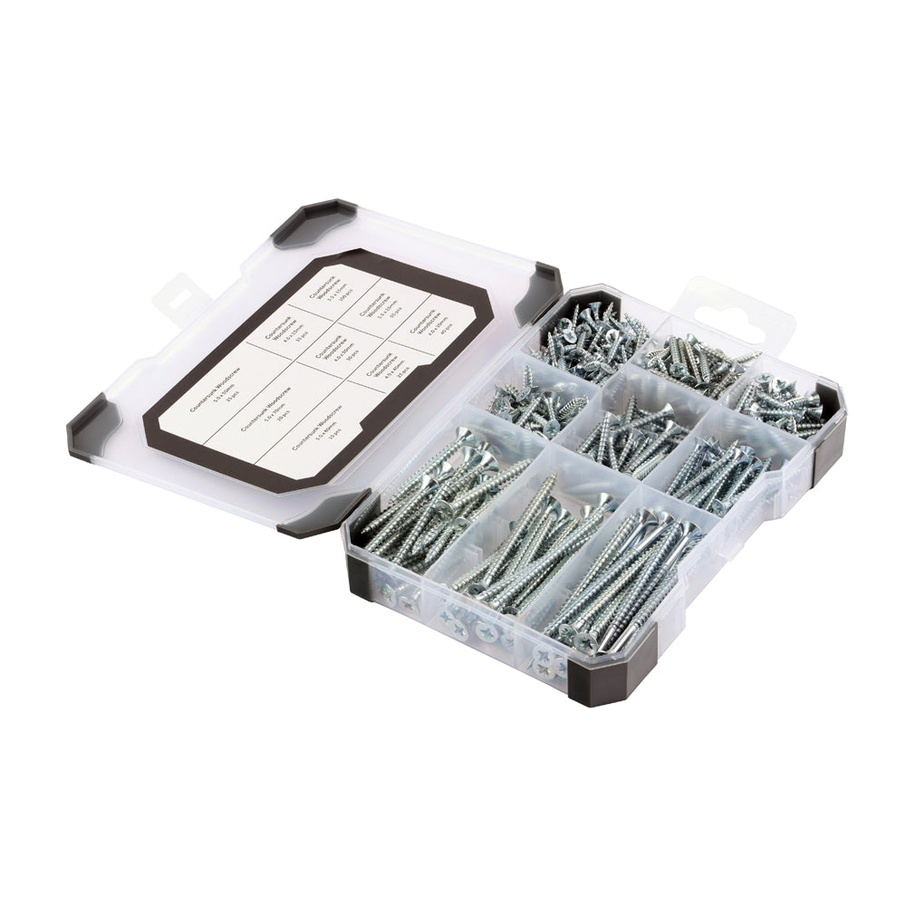 Mix Woodscrews Zinc - 340pcs