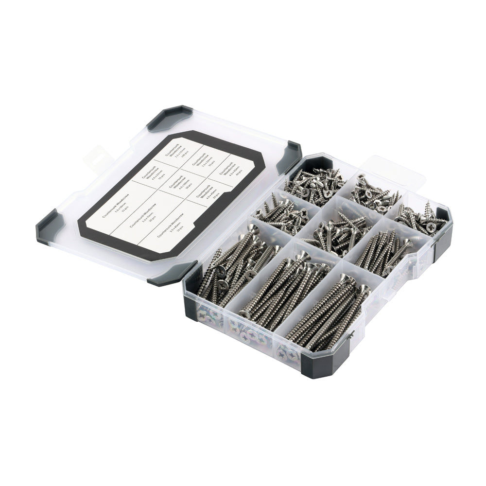 Mix Woodscrews SS - 340pcs