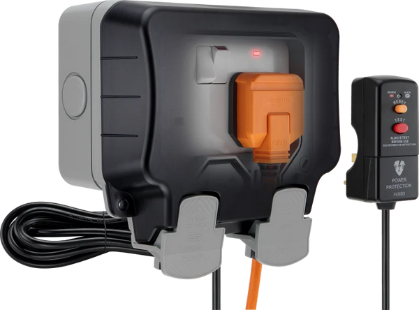 BG Weatherproof Double Socket with RCD + 3M Cable (WP22KIT/3)