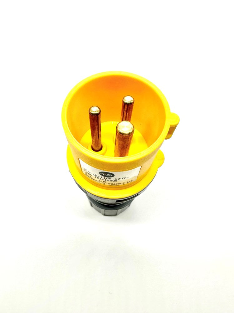 Load image into Gallery viewer, Yellow 110v industrial connector plug
