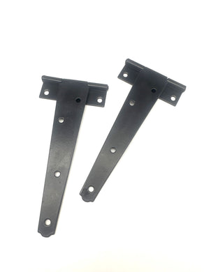 black gate hinges pair light 