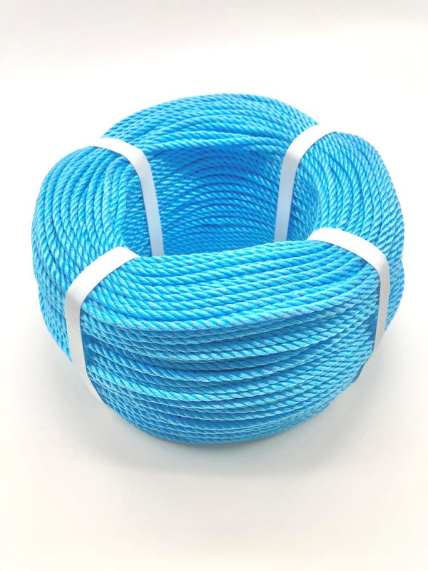 blue polypropylene marine rope coil 220m 100m 50m 4mm 
