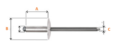 Rivets - Dome Head Aluminium 4.0mm