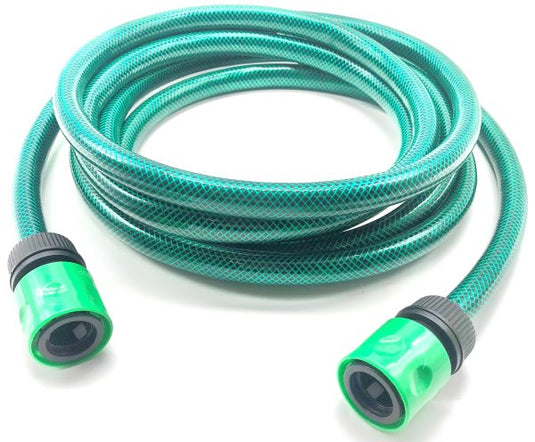 garden hose extension coil green and black with connectors