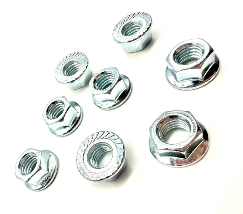 Load image into Gallery viewer, m12 flange nuts serrated steel
