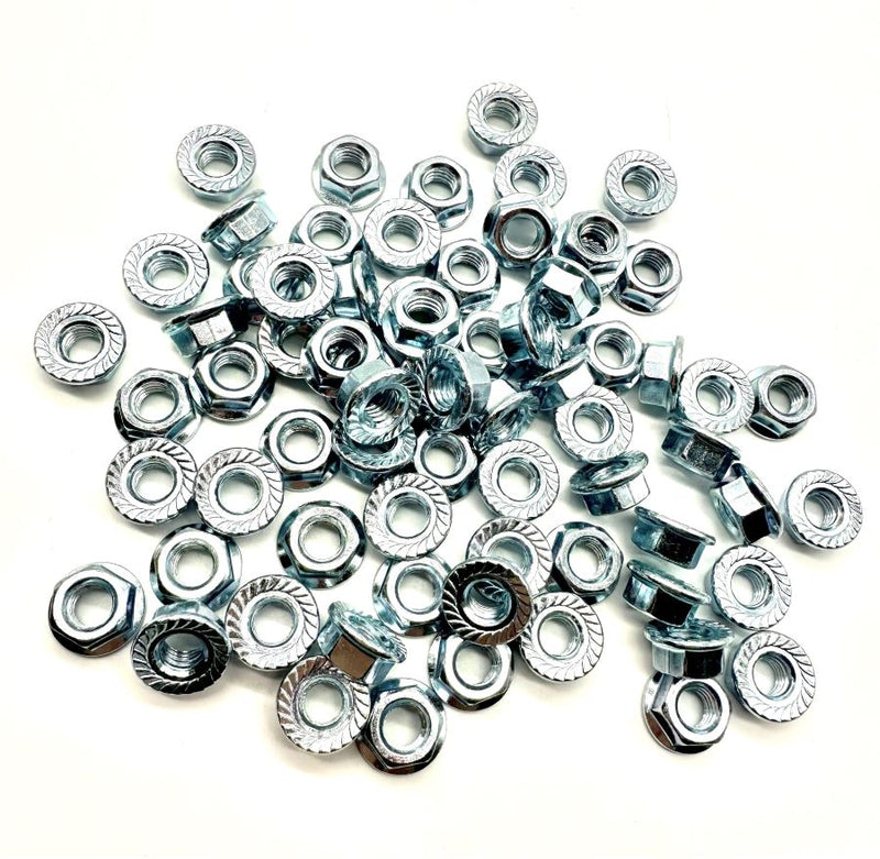 Load image into Gallery viewer, serrated flange nuts M8 pack
