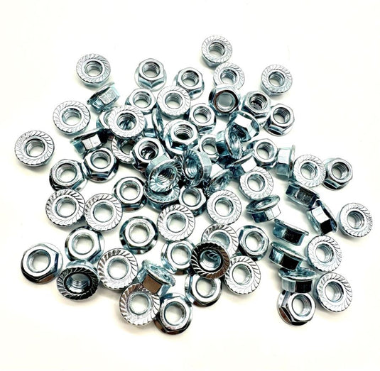 serrated flange nuts M8 pack