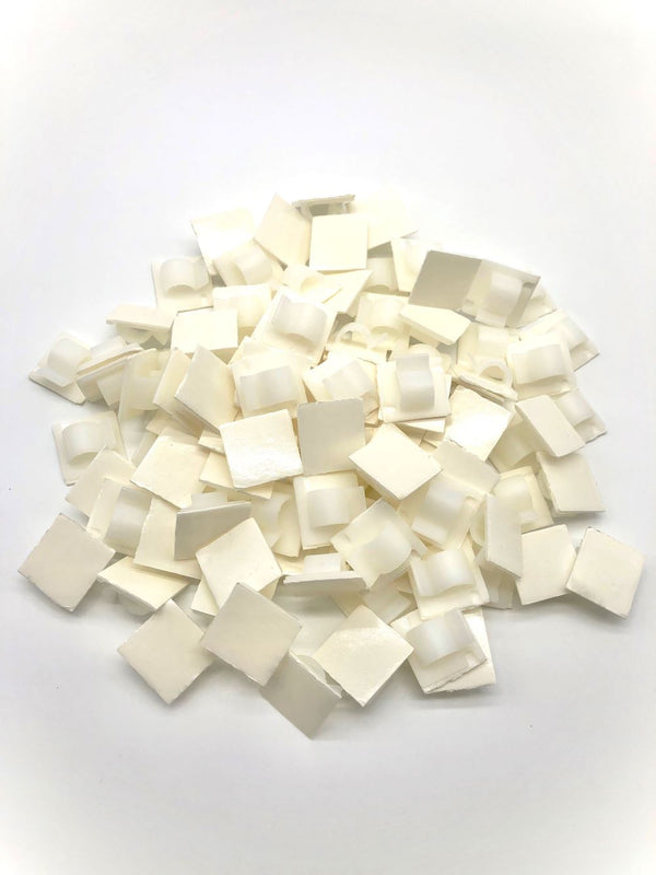 10mm white sticky cable clips