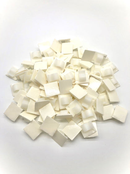 10mm white sticky cable clips