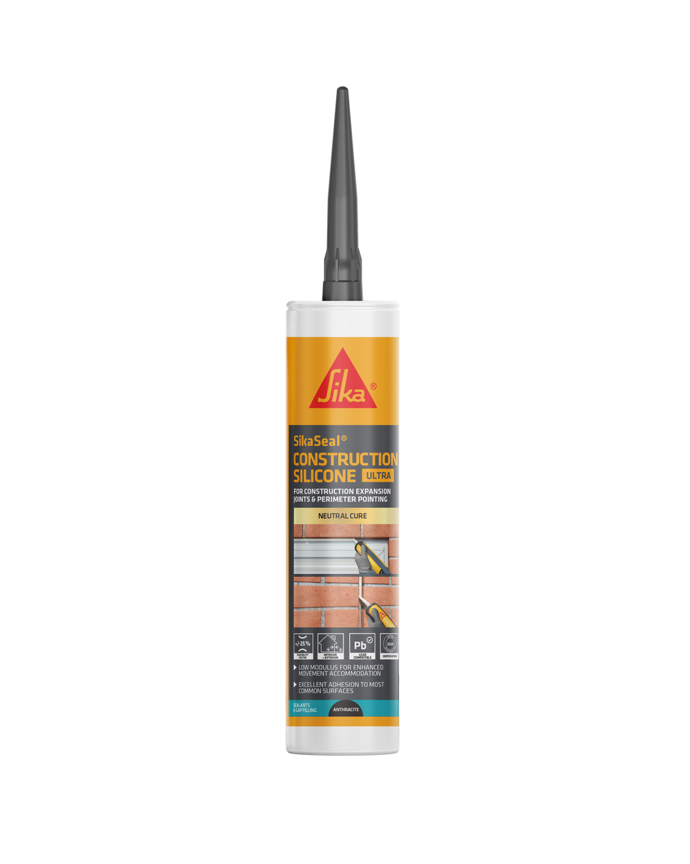 SikaSeal Construction Silicone Ultra Anthracite 300ml