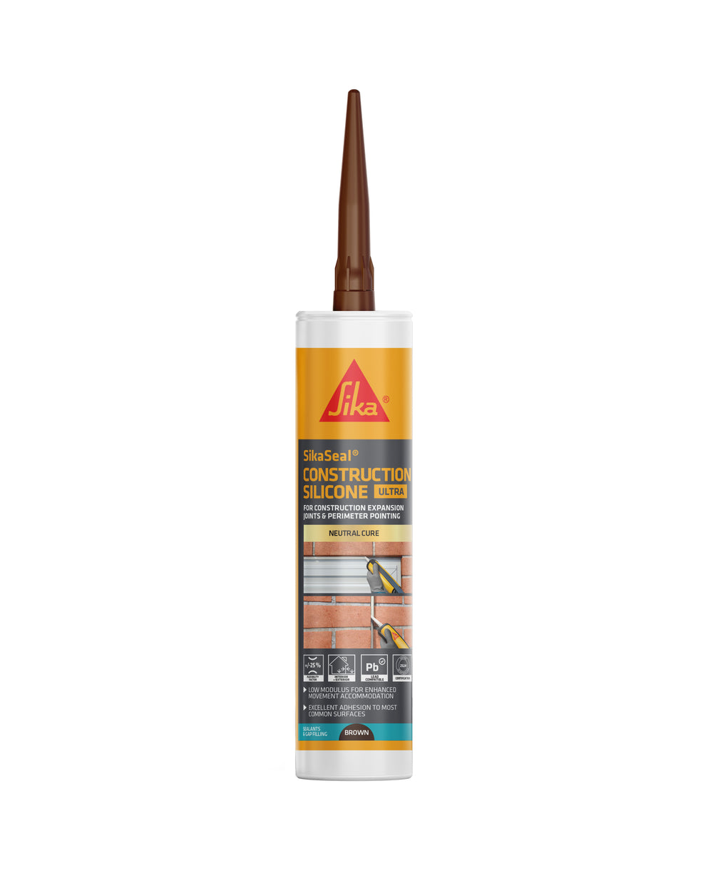 SikaSeal Construction Silicone Ultra Brown 300ml