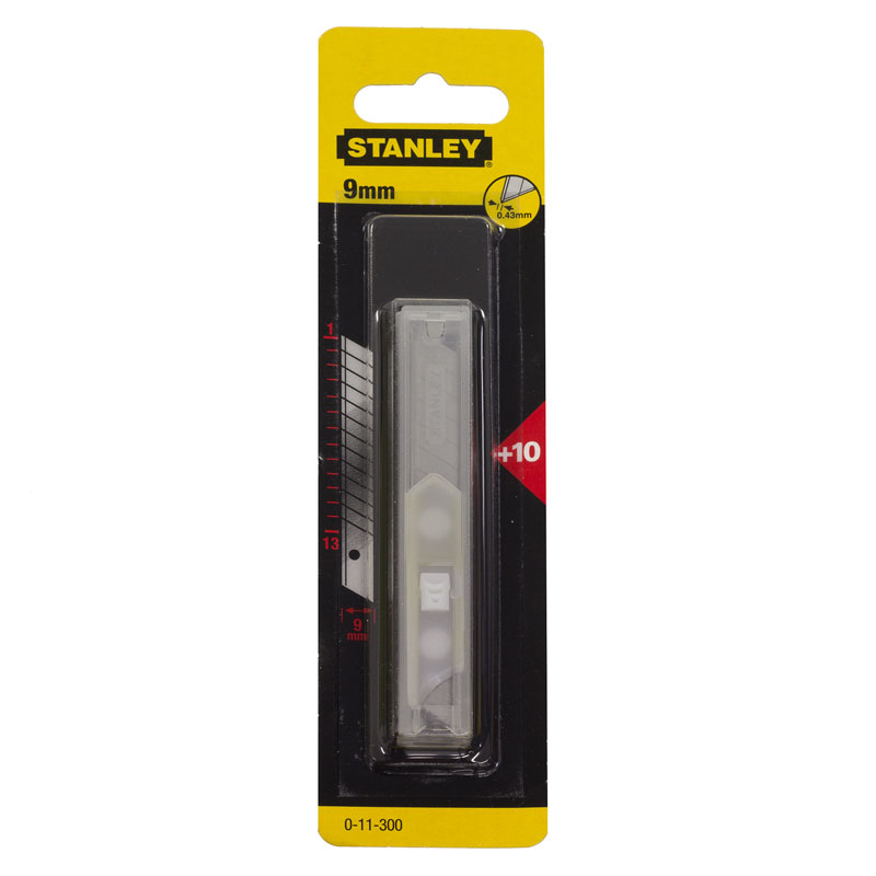 STANLEY 0-11-300 9mm Snap-Off Knife Blades 10 Pack