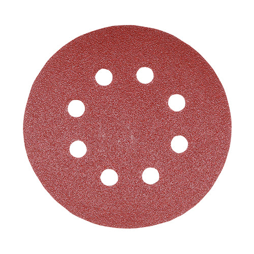 TIMCO 231992 Random Orbital Sanding Discs Mixed Red 125mm