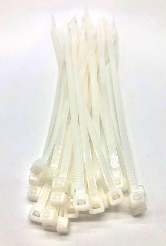 white zip ties pack of 100