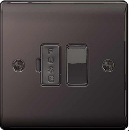 BG Nexus Switched Fused Spur Black Nickel - NBN50