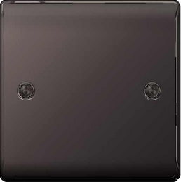 BG Nexus Blank Plate 1 Gang Black Nickel - NBN94